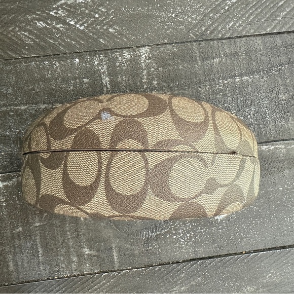 COACH Hard Shell‎ Hinged Sunglasses Case Brown/Tan - Picture 4 of 9